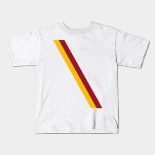 Motherwell Retro 1973 White Amber Claret Sash Kids T-Shirt